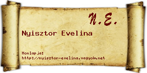 Nyisztor Evelina névjegykártya